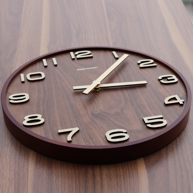 Home Office Background - Orologio da Parete in Legno Massello,