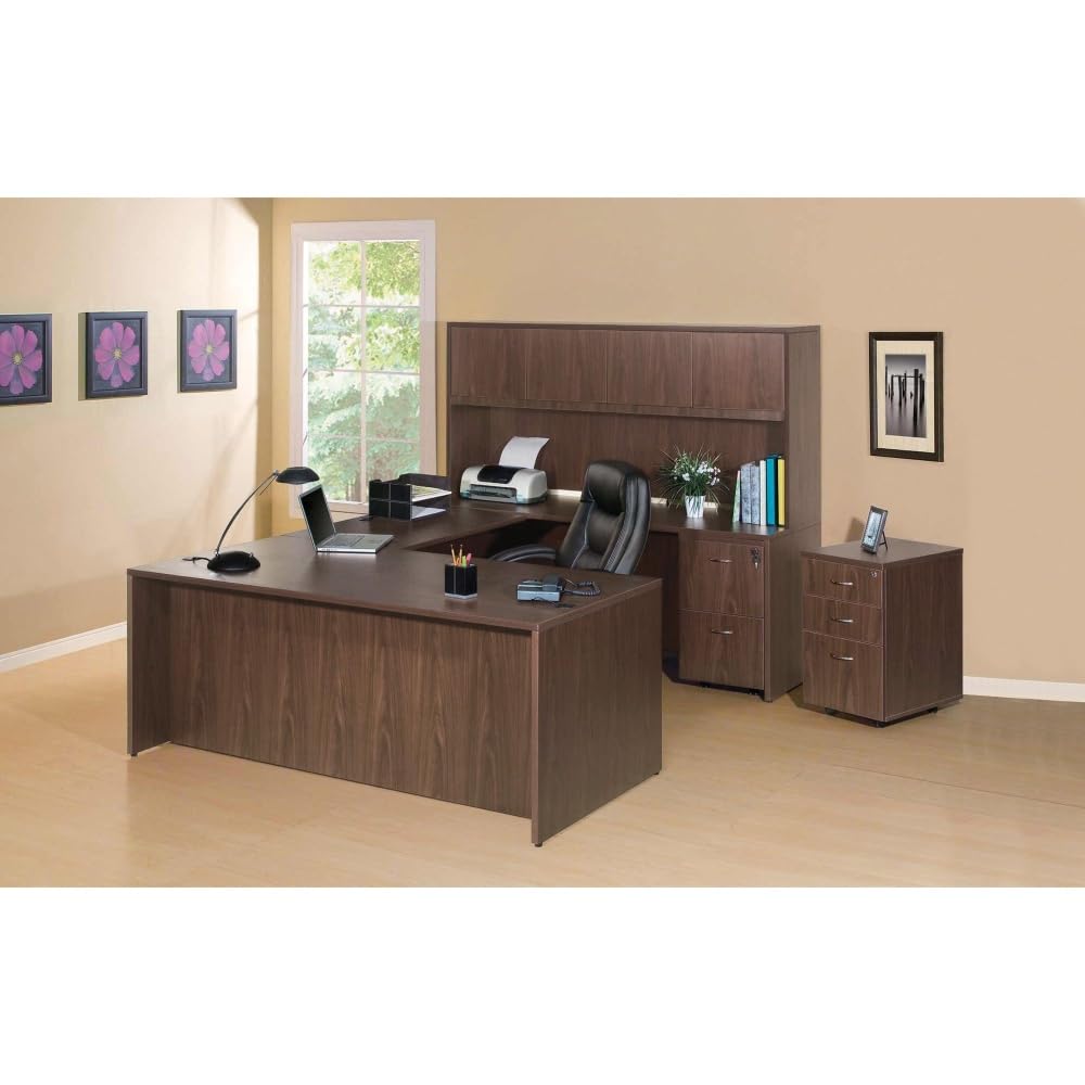 Drawer Pedestal Cabinet - Mobiletto Portadocumenti Autoportante in Noce con